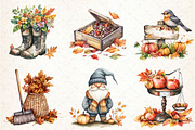 Autumn Day Garden Clipart, an Illustration by Libby Wishes (Thumbnail 4 of 6)