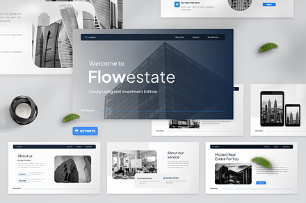 Modern Real Estate Keynote, a Presentation Template by Annora Studio