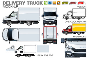 Delivery/cargo Truck Mockup