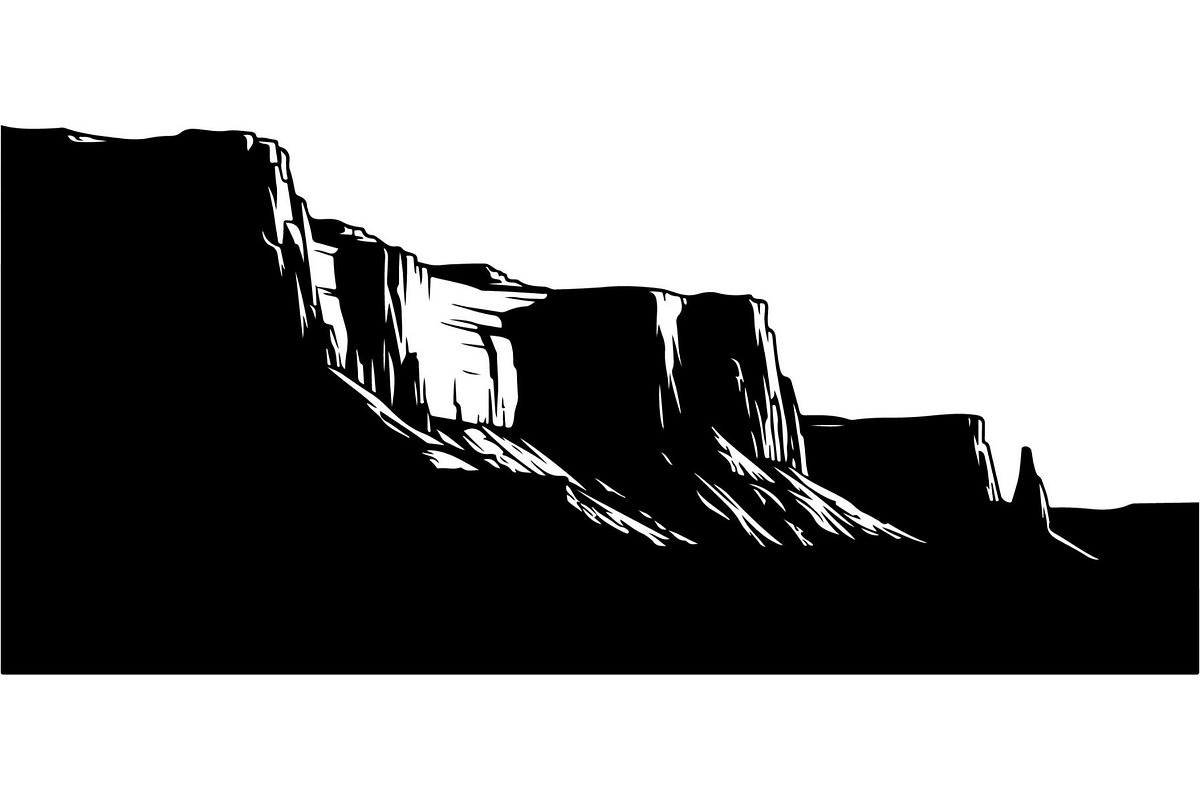Cliff Landscape Silhouette, an Object Graphic by Creativeshirt (Photo 13 of 20)