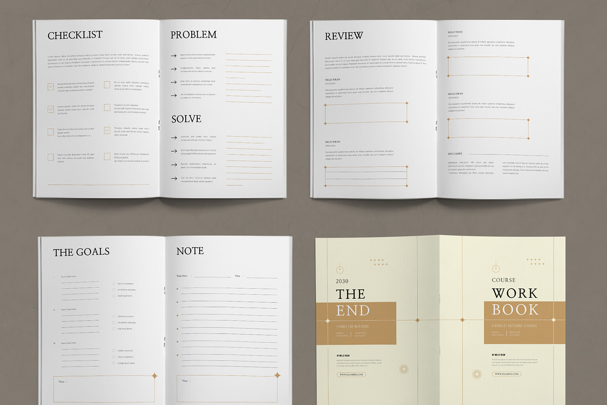 Course Workbook Layout