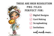 Watercolor Halloween Nurse Clipart, a Seasonal Illustration by OK Design (Thumbnail 6 of 6)