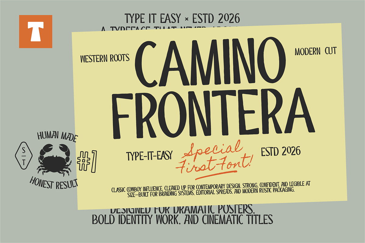 ST Camino Frontera - Western Display, a Sans Serif Font by Type it Easy (Photo 2 of 11)