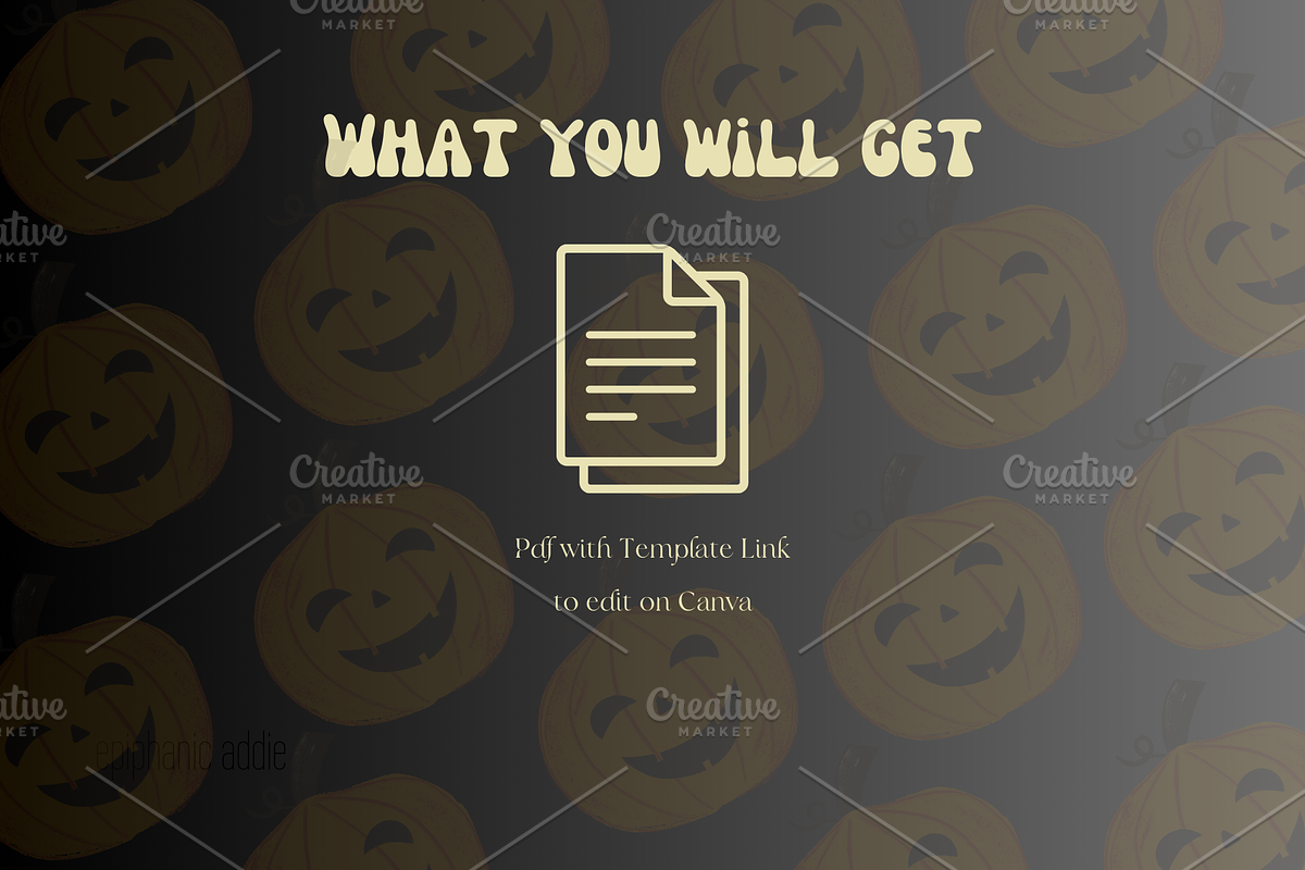 Retro Halloween Insta posts template, a Social Media Template by Epiphanic Addie (Photo 4 of 5)