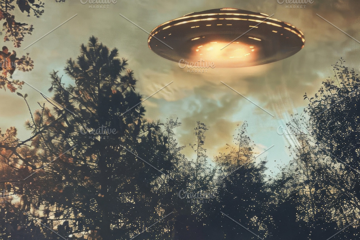 97 UFO objects flying in the sky, a Transportation Photo by Handmadefont (Photo 36 of 101)