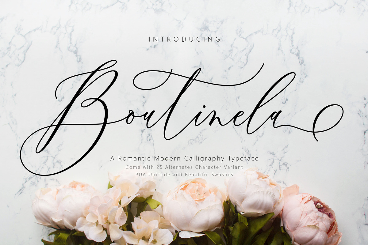 Boutinela Script, a Script Font by JamalCreativeStudio (Photo 1 of 10)