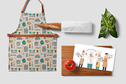 Restaurant team banner, set, pattern, a Decorative Illustration by Good Studio (Thumbnail 10 of 11)