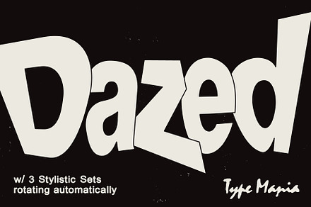 Dazed TM – Warped Font, a Sans Serif Font by Type Mania