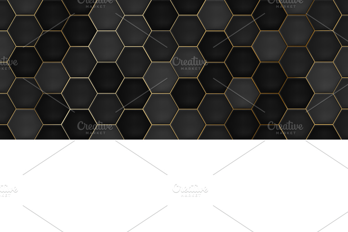 Black Hexagon Ceramic Tiles, a Texture Graphic by AlexMstudio