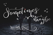 Sometimes Maybe + Extras, a Script Font by Rawberry Strubarb Ink. (Thumbnail 2 of 8)
