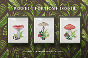 Forest Mushrooms Watercolor Clipart, a Decorative Illustration by AnitaPol (Thumbnail 17 of 21)
