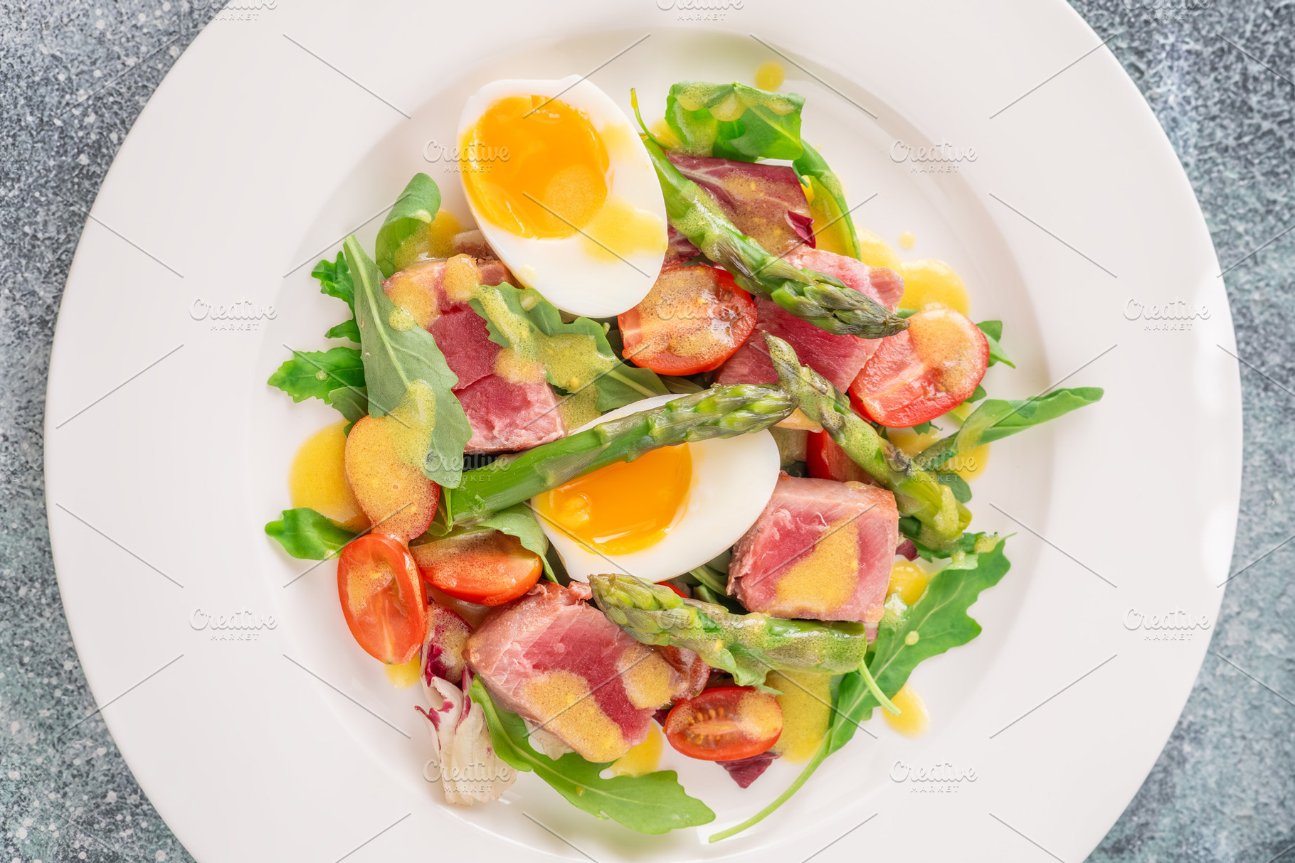 Elegant Nicoise portion with eggs, a Food & Drink Photo by Alexander Prokopenko