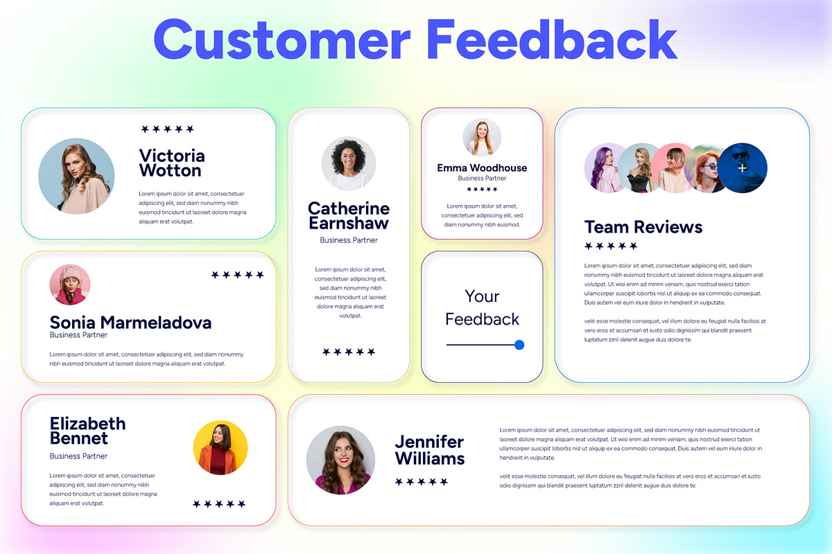 Customer Feedback UI UX Layout, an UI Kit Template by CreativeShaper (Photo 1 of 2)