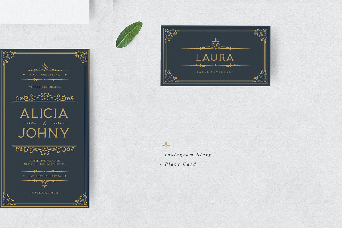 Vintage Wedding Invitation, an Invitation Template by uyo66 (Photo 6 of 7)