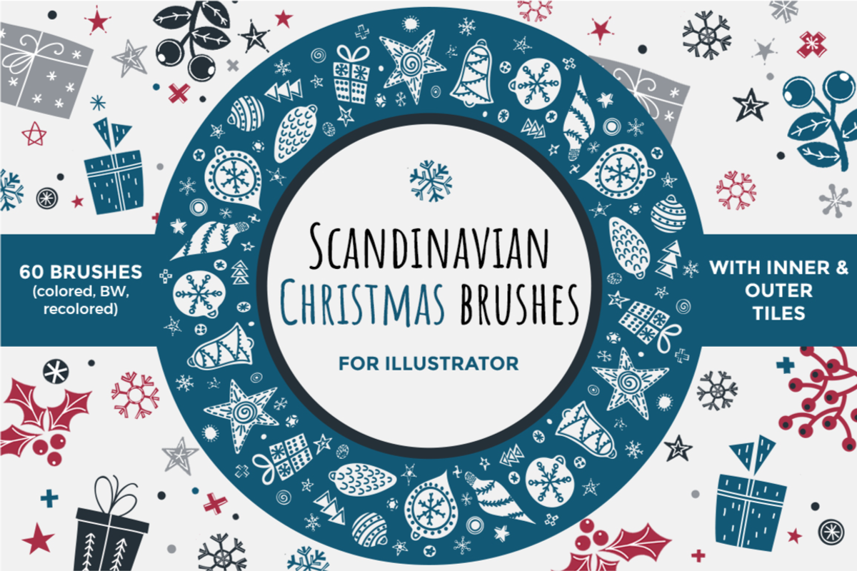Scandinavian Christmas brushes