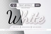 White Editable Text Effect, a Layer Style Add-On by rwgusev (Thumbnail 1 of 6)