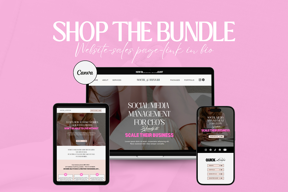 Luxury Link in bio website template, a Landing Page Template by My Template Studio (Photo 10 of 12)