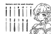 146 Manga Ink Procreate brushes, a Brush Add-On by ProcreateiBox (Thumbnail 6 of 13)