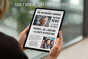 Newspaper Retirement Template, an Invitation Template by ZoloDesignHub (Thumbnail 8 of 10)