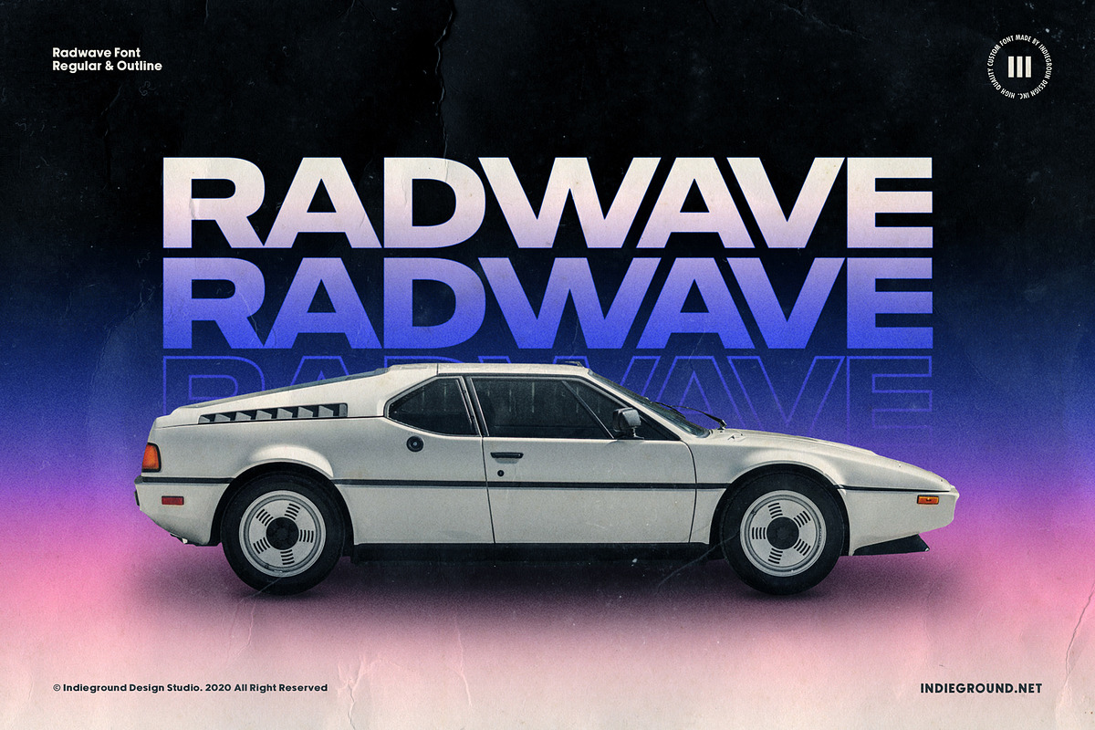 Radwave Font, a Sans Serif Font by Indieground Design Inc. (Photo 6 of 9)