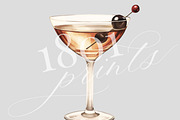 Classic Manhattan Coupe Cocktail, an Illustration by 1801Prints (Thumbnail 1 of 4)