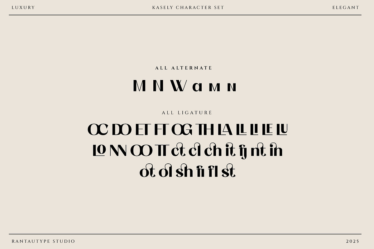 Kasely Classy Luxury Sans Font, a Sans Serif Font by RantautypeStudio (Photo 17 of 17)