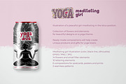 Yoga Meditating Girl, a Healthcare Illustration by Apolinarias Art (Thumbnail 4 of 11)