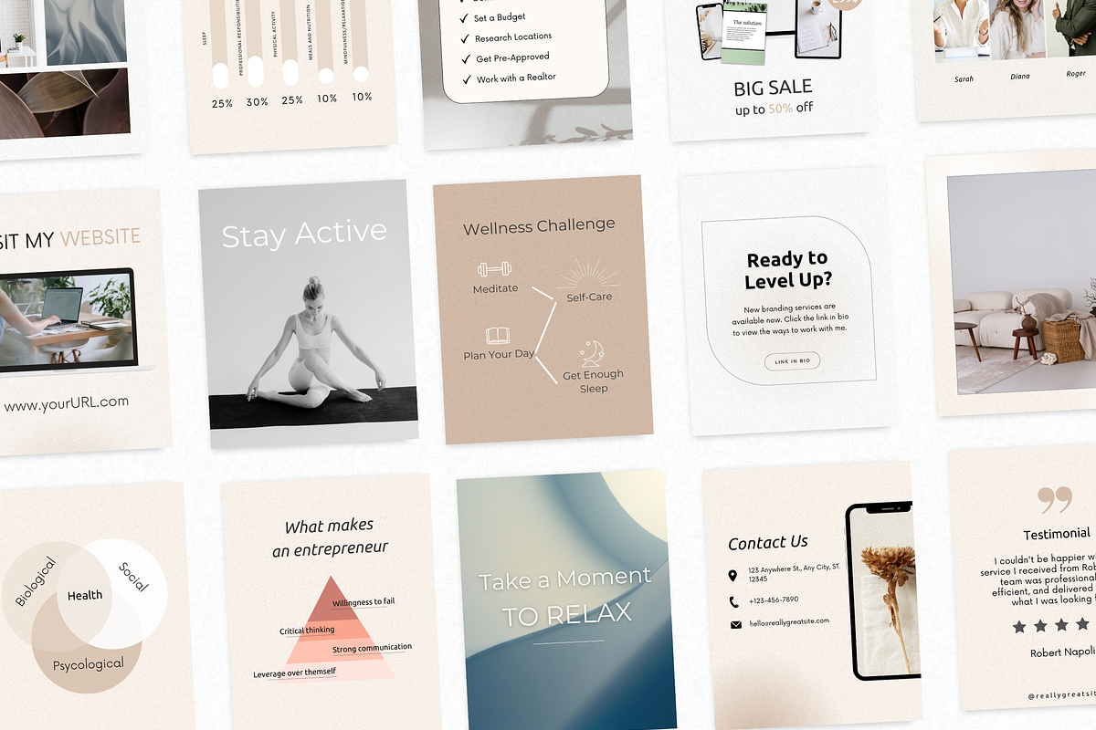 80 Instagram Portrait Templates, a Social Media Template by PittaFinePrint (Photo 2 of 7)