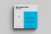 Slim Square Box Mockups - 6 views, a Mockup by Illusiongraphic (Thumbnail 6 of 15)