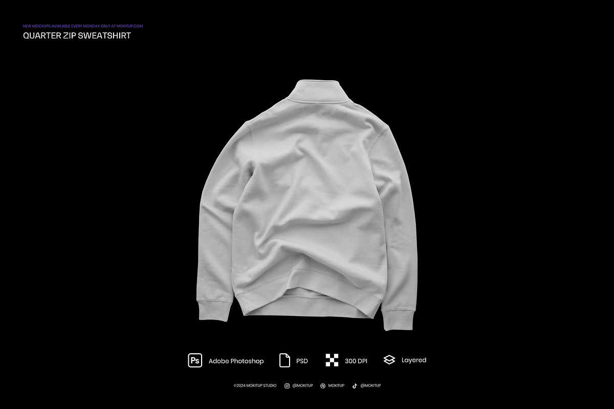 MOKITUP: Quarter Zip Mockup, a Hoody Mockup by MOKITUP (Photo 4 of 6)