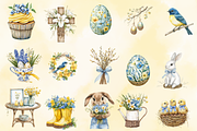 Watercolor Easter Season Clipart, an Illustration by NadiaTheronArt (Thumbnail 2 of 5)