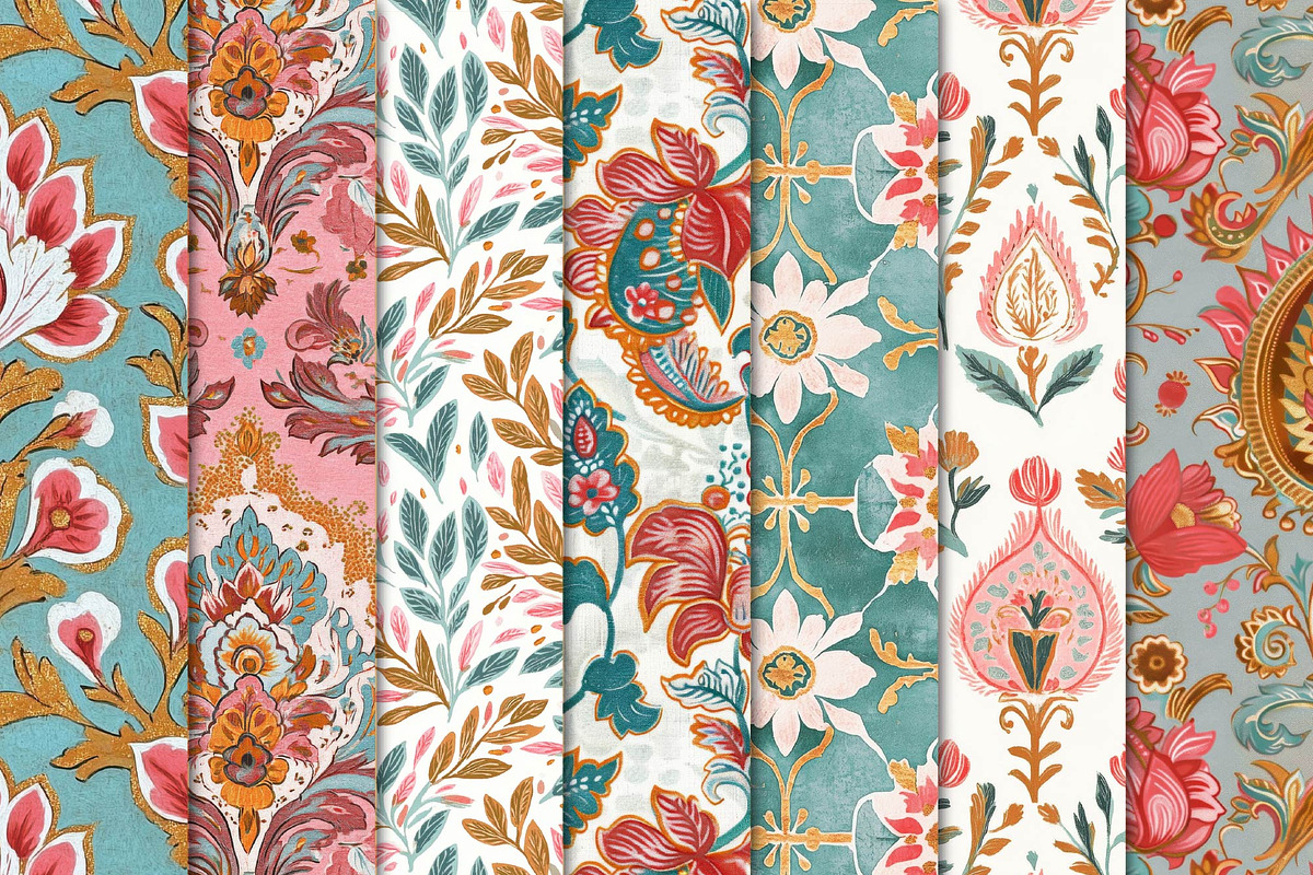 Boho Indian Style Seamless Designs, a Texture Graphic by Maishop (Photo 2 of 3)