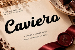 Caviero - Bold Script for Branding