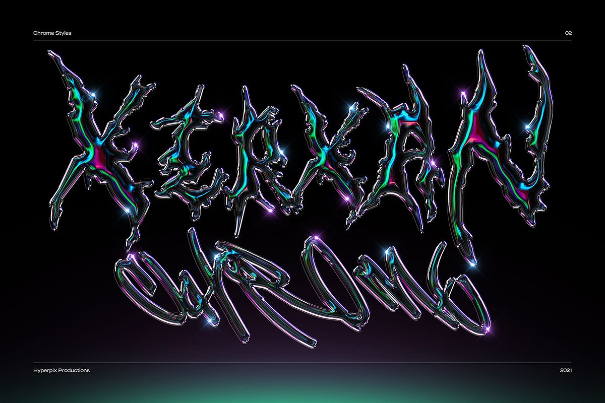 Chrome Text Styles Bundle - 50% OFF, a Layer Style Add-On by Hyperpix Productions (Photo 12 of 47)