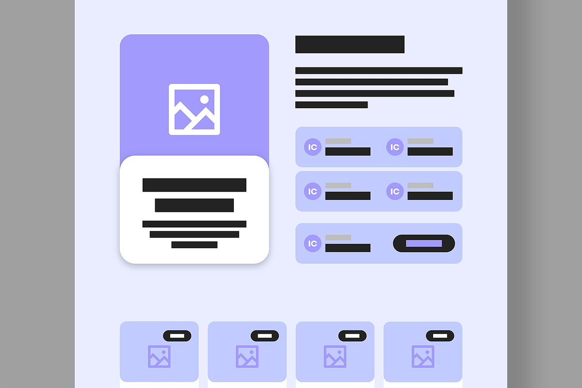 Landing Page Wireframe Template, a Landing Page Template by MightyDesign (Photo 5 of 9)