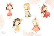 LITTLE FAIRIES Watercolor collection, an Animal Illustration by OlliArtDesign (Thumbnail 2 of 11)