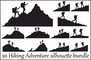 Adventure Trekking Vector Pack, an Illustration by musafir_fashion