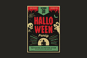 Retro Halloween Party Flyer, a Flyer Template by VectorVactory (Thumbnail 2 of 3)
