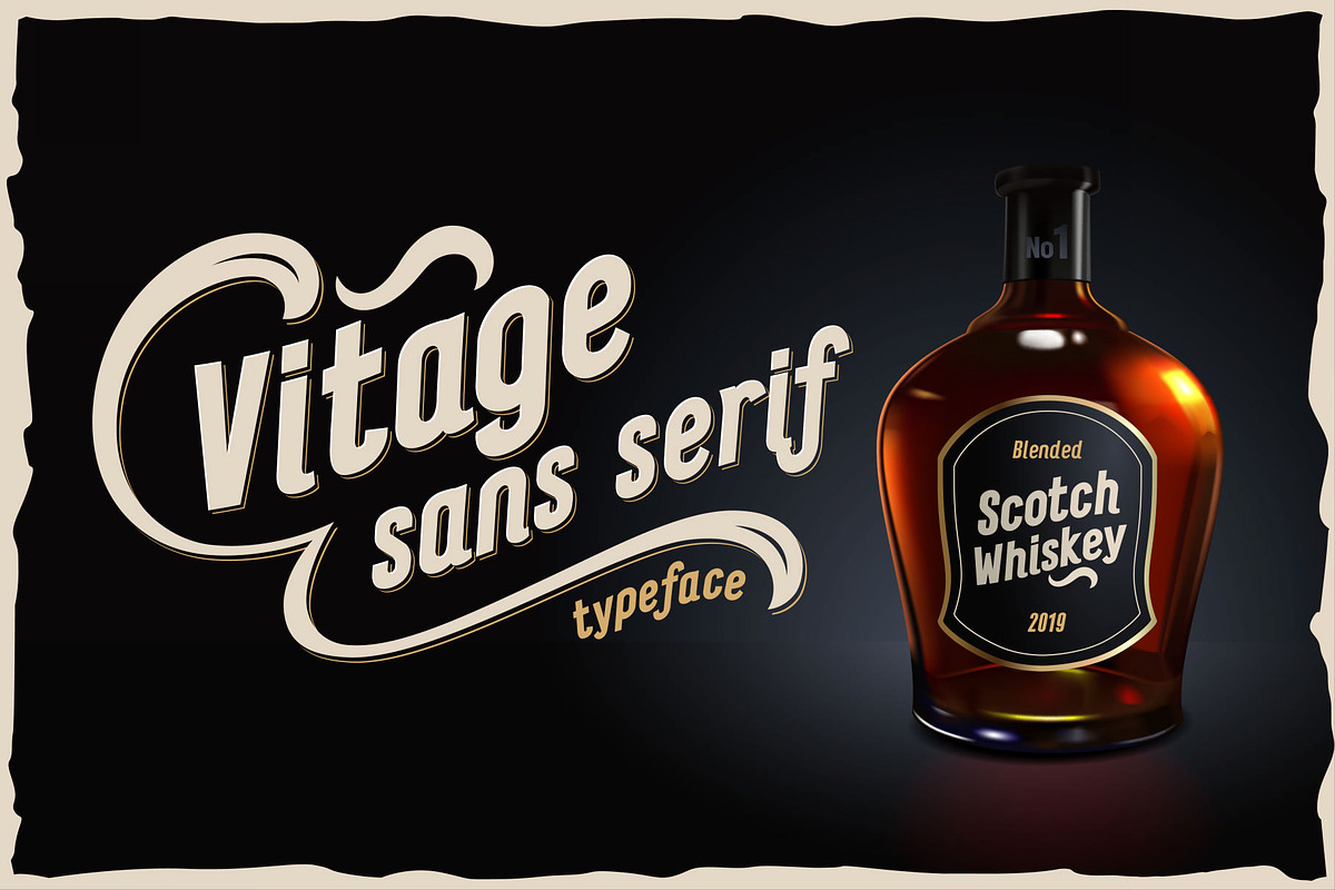 Vitage - elegant sans serif OTF font