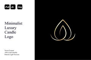 Minimalist Luxury Candle Logo, a Branding & Logo Template by Luxury Logos