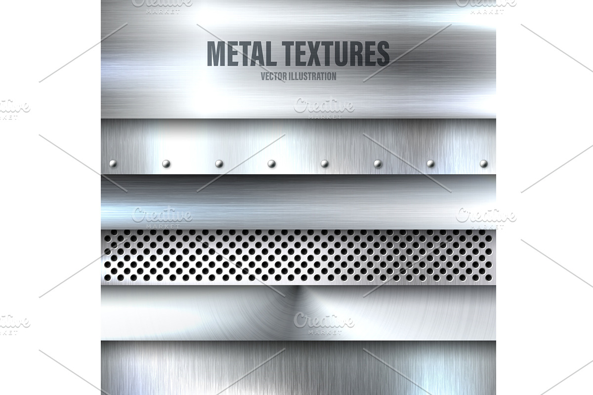 Realistic brushed metal textures set, a Texture Graphic by 32pixels