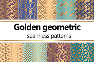 Golden Luxury Geometric Patterns, a Pattern Graphic by Artspace