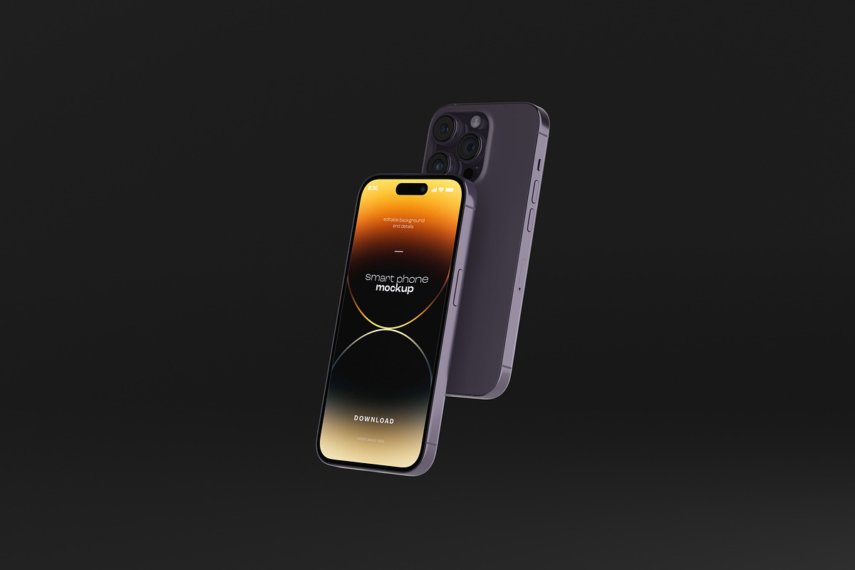 iPhone 14 Pro Max MockUp, a Product Mockup by PSD Market (Photo 6 of 20)