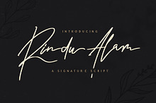 Rindu Alam - Signature Script Font
