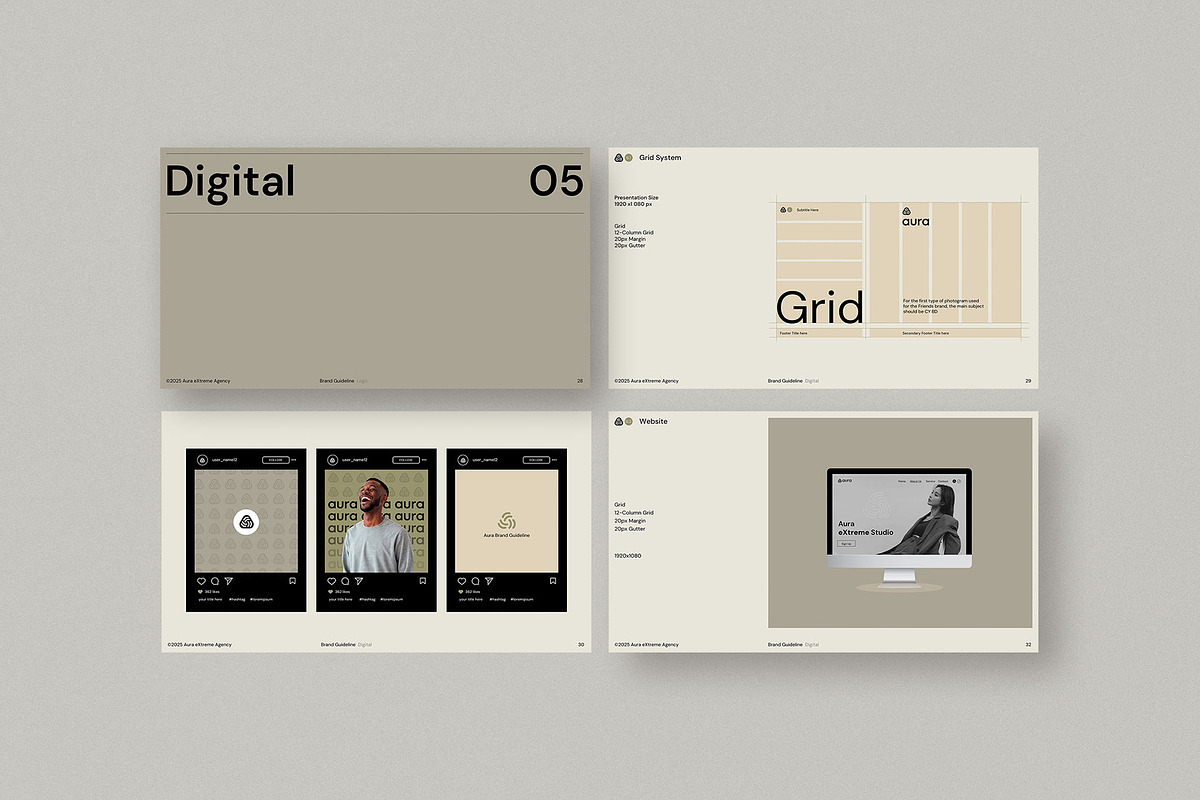 AURA-Brand Guideline Presentation, a Presentation Template by KreateTribe (Photo 4 of 11)
