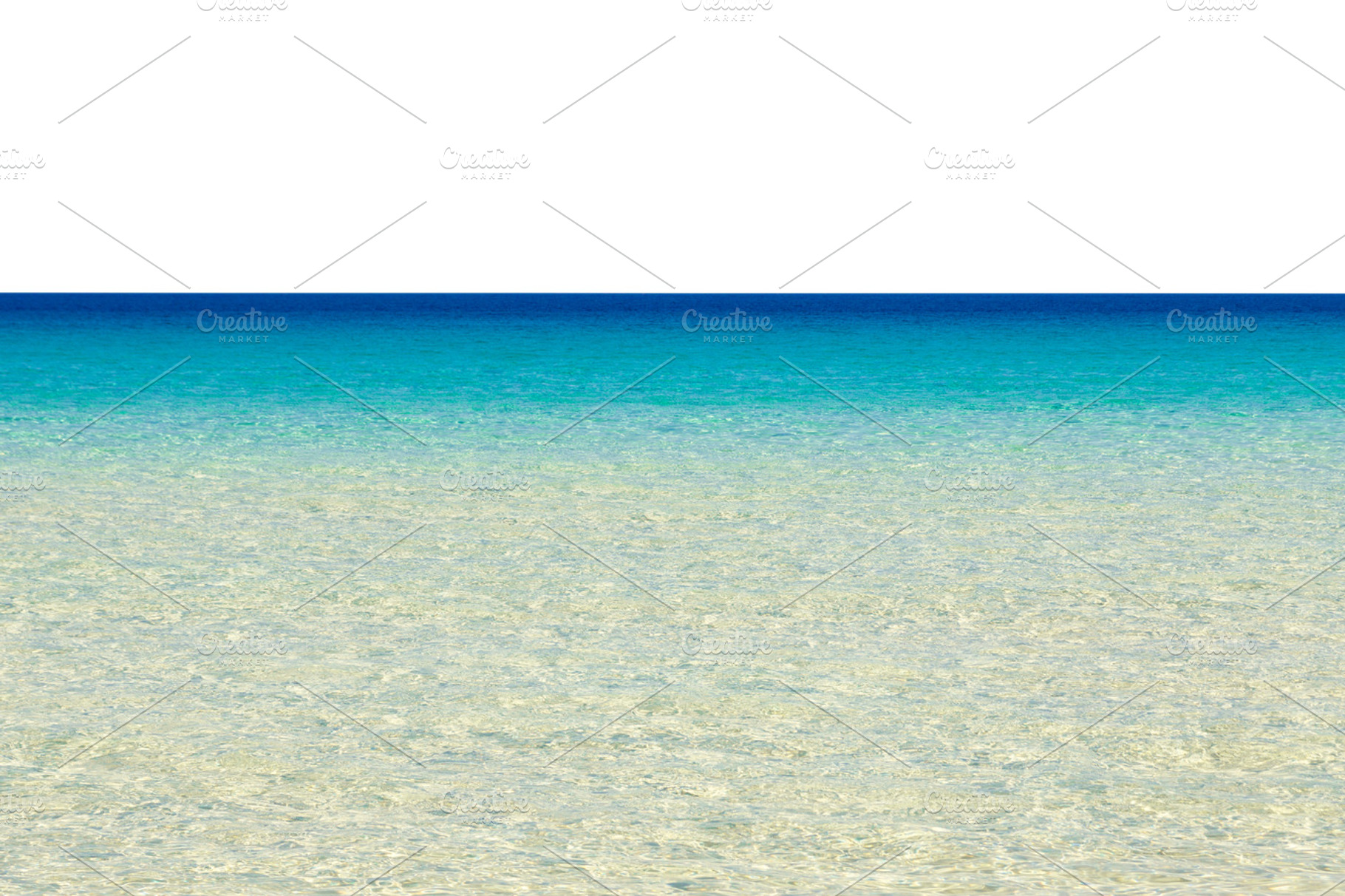 Tropical ocean isolated on white, a Nature Photo by BOOCYS