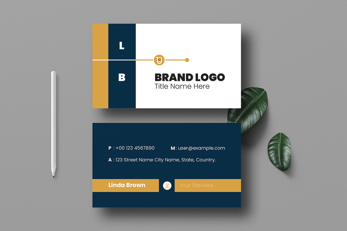 Clean Business Card Layout, a Business Card Template by MightyDesign (Photo 1 of 6)