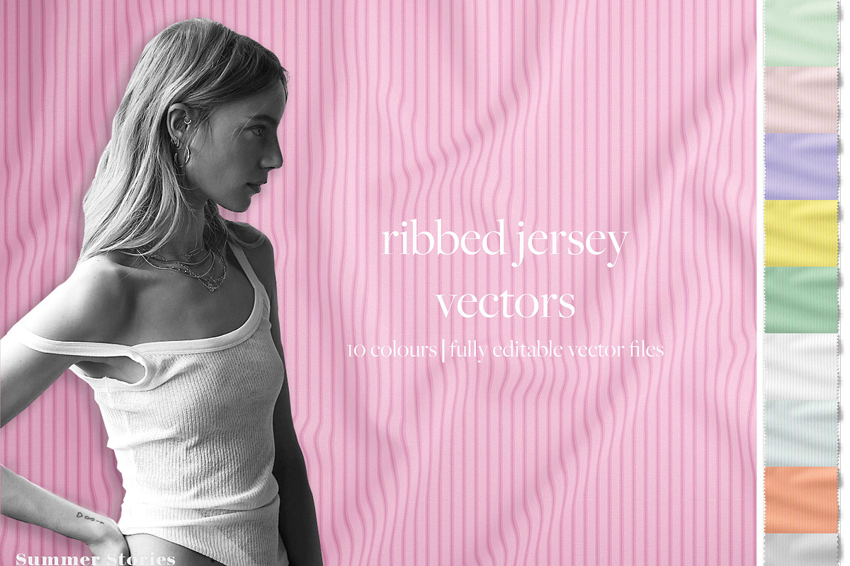 Hi Res Ribbed Jersey Fabric Vectors, a Pattern Graphic by Summer Stories (Photo 1 of 4)