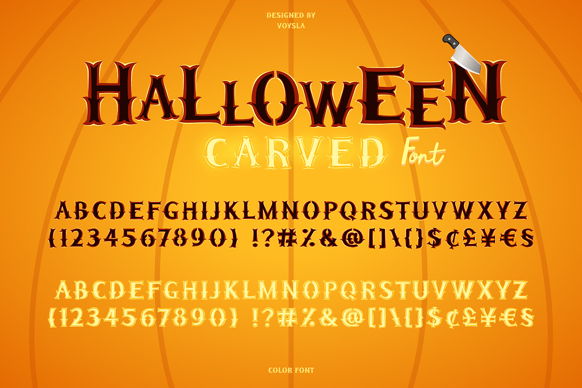 Halloween Pumpkins, a Script Font by Voysla's Shop (Photo 3 of 14)