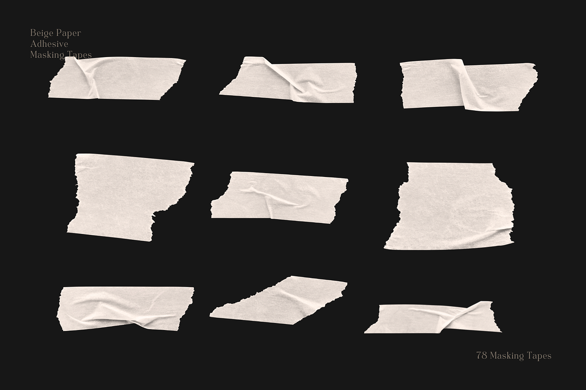 Beige Paper Adhesive Masking Tapes, a Texture Graphic by Ksuview (Photo 9 of 11)